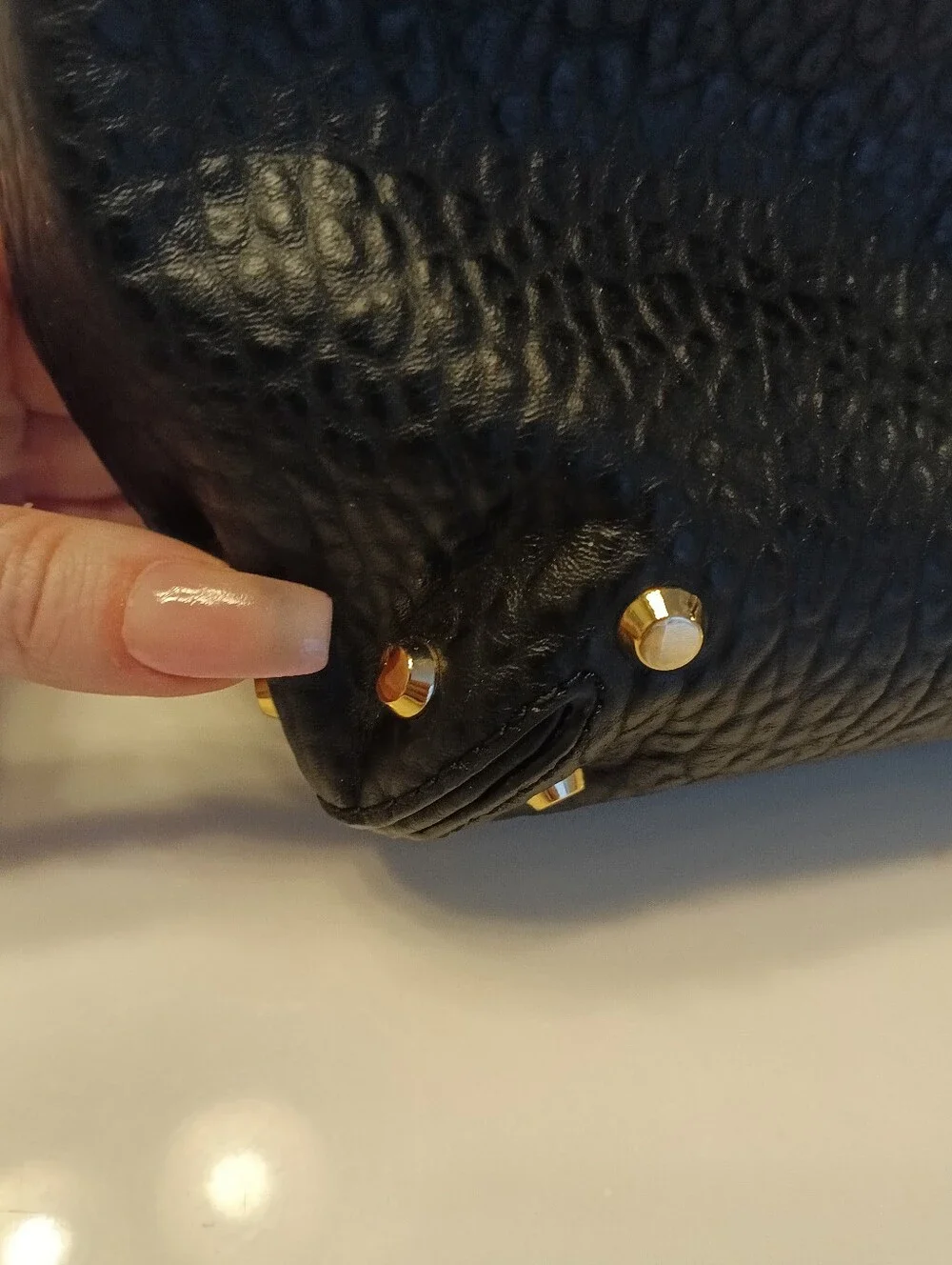 Michael Kors Uptown Astor Black Studded Leather Hobo Bag NWOT